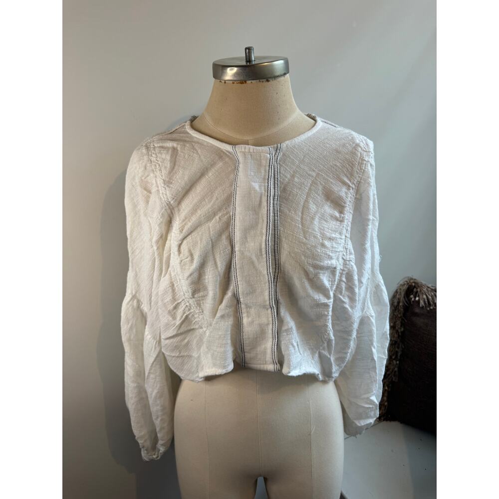 Free People White Blouse Shirt Size XS